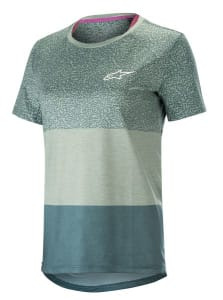 Tricou Ciclism ALPINESTARS STELLA ALPS 8.0 SS JERSEY culoare green, mărime S (short sleeve)