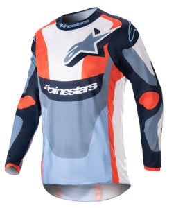 Tricou OffRoad ALPINESTARS MX FLUID AGENT culoare blue/navy blue/orange/white, mărime S