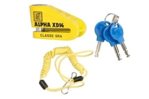 Anti-furt disc frână Alpha XD14 OXFORD colour yellow 87mm x 56mm pin 14mm