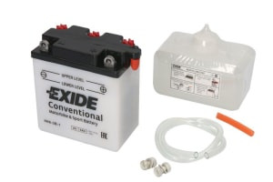 Baterie Acid/Dry charged with acid/Starting EXIDE 6V 6Ah 40A R+ Maintenance electrolyte included 98x56x110mm Dry charged with acid 6N6-3B-1 fits: BENELLI 125 100-500 1970-