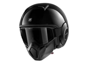 Cască Moto full-open SHARK STREET-DRAK BLANK colour black, size XS