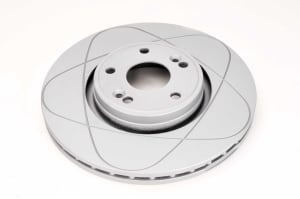 Disc de frana, 1pcs, ATE PowerDisc, Ventilate, Cut, fata ; Stanga/Dreapta, outer diameter 300 mm, thickness 26 mm, compatibil: RENAULT LAGUNA II 1.6-2.2D 03.01-12.07