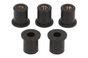 Elementi asamblare (16x12,7x16x1,3x9,7; M6x1,0 5 pcs. set; deflector nut)