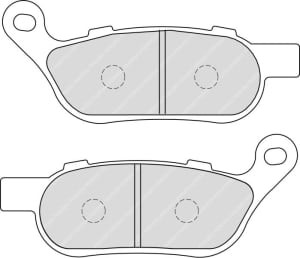 Plăcuțe de frână inferior/spate, utilizare: route, material: sinter-ST, 127,6x52,6x7,4mm compatibil: HARLEY DAVIDSON FLSTF 1584/1690 2008-2017