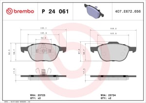 Placute de frana - tuning, fata, Aprobate pentru uz public: Yes, compatibil: VOLVO C30, C70 II, S40 II, V40, V50; FORD C-MAX, C-MAX II, ECOSPORT, FOCUS C-MAX, FOCUS II, FOCUS II/KOMBI, FOCUS III 1.0-Electric 10.03-