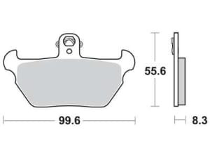 Plăcuțe frână față, utilizare: route, material: sinter-SV, 55,6x99,6x8,3mm compatibil: BMW K, R 800/1000/1100 1990-1998