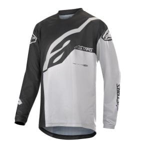 Tricou Ciclism ALPINESTARS YOUTH RACER FACTORY LS JERSEY culoare black/white, mărime L (long sleeve)