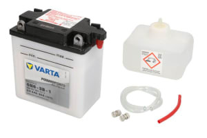 Baterie Acid/Dry charged with acid/Starting VARTA 6V 6Ah 30A R+ Maintenance electrolyte included 100x57x110mm Dry charged with acid 6N6-3B-1 fits: BENELLI 125 100-500 1970