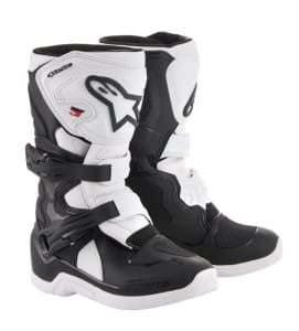 Cizme Moto off-road de piele TECH 3S KIDS ALPINESTARS MX culoare black/white, mărime 12