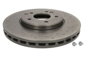 Disc de frana, BREMBO Xtra, 1pcs, Perforat, fata ; Stanga/Dreapta, outer diameter 300 mm, thickness 28 mm, compatibil: MERCEDES C (CL203), C T-MODEL (S203), C (W203), CLC (CL203), CLK (A209) 1.8-3.5 07.96-06.11