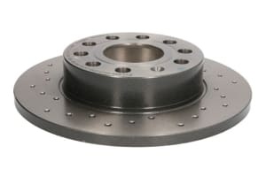 Disc de frana, BREMBO Xtra, 1pcs, Perforat, spate ; Stanga/Dreapta, outer diameter 256 mm, thickness 12 mm, compatibil: AUDI A3; SEAT ALTEA, ALTEA XL, TOLEDO III; SKODA OCTAVIA I, OCTAVIA II 1.2-3.6 09.00-08.20