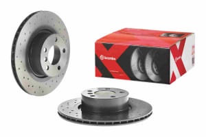 Disc de frana, BREMBO Xtra, Perforat, fata ; Stanga/Dreapta, outer diameter 330 mm, thickness 20 mm, compatibil: BMW X3 (F25), X4 (F26); TOYOTA PRIUS 1.5H-3.0D 09.03-03.18