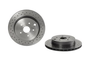 Disc de frana, BREMBO Xtra, Perforat, spate ; Stanga/Dreapta, outer diameter 316 mm, thickness 20 mm,, highly carbonated, compatibil: SUBARU IMPREZA, WRX 2.5 01.08-