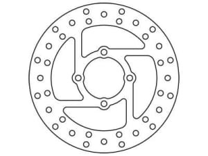 Disc frână fix spate, 220/58x4mm 4x76mm, diametru gaură de centrare 8,5mm, spacing 0 compatibil: DERBI DXR 200/200 (Blaster)/200AC/250 (ATV)/250AC/250AC /350 (Banshee)/350 Wolverine/350FX (Wolverine)/6