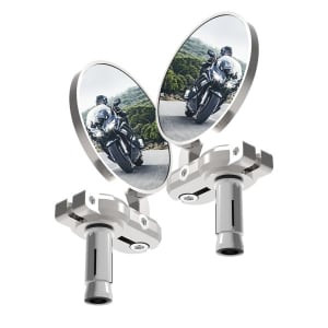 Oglindă (set, colour: silver, fitting in handlebars, 22,2mm)