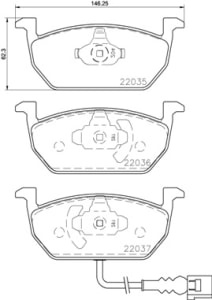 Placute de frana - tuning, fata, Aprobate pentru uz public: Yes, compatibil: AUDI A3; SEAT LEON, LEON SC, LEON ST; SKODA OCTAVIA III; VW GOLF ALLTRACK VII, GOLF SPORTSVAN VII, GOLF VII 1.0-2.0D 08.12-10.20