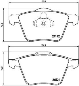 Placute de frana - tuning, fata, Aprobate pentru uz public: Yes, compatibil: VOLVO S60 II, S80 II, V60 I, V60 II, V70 III, V70 III/KOMBI, XC70 II; FORD GALAXY II, GALAXY MK II, S-MAX 1.5-4.4 03.06-12.21