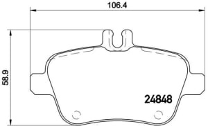 Placute de frana - tuning, spate, Aprobate pentru uz public: Yes, compatibil: MERCEDES A (W176), B SPORTS TOURER (W246, W242), CLA (C117), CLA SHOOTING BRAKE (X117), GLA (X156), SLK (R172) 1.5D-3.5 02.11-