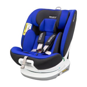 Rotating child seat ECE R129 (I-SIZE), 40-150 cm., Black/Blue, ISOFIX - (40-87cm spate; 76-150cm fata)