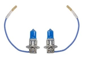 Bec halogen, 2pcs, H3, Xenon Blue, 12V, max. 55W, light colour cool white, max. 6000K, socket type PK22S, uz pe circuit, contains 2 cores