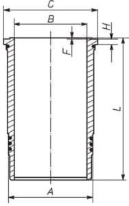 Camasa cilindru (inner diameter: 115mm, length: 247mm, flange diameter: 144mm) compatibil: LIEBHERR