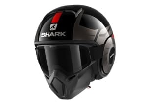 Cască Moto full-open SHARK STREET-DRAK TRIBUTE RM colour anthracite/black/red, size XS