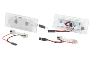 Corp iluminare numar inmatriculare LED, ligght colour: white; set, 12V,, with Aprobate pentru uz public compatibil: BMW X3 (E83), X5 (E53) 01.00-12.11