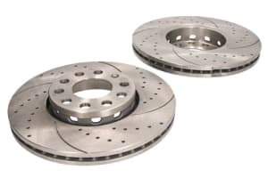 Set 2 discuri de frana, 2pcs, SPEEDMAX, Ventilate, Cut-Perforat, fata ; Stanga/Dreapta, outer diameter 288 mm, thickness 25 mm, compatibil: AUDI 100 C4, A4 B5, A4 B6, A4 B7, A6 C4 1.6-4.2 12.90-05.13