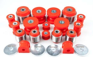 Set bucse din poliuretan (18pcs, spate axle, Stanga/Dreapta, hardness: 80 Sha) compatibil: AUDI A3, TT; SEAT LEON; SKODA OCTAVIA I; VW BORA, BORA I, GOLF IV, NEW BEETLE 12.96-06.06