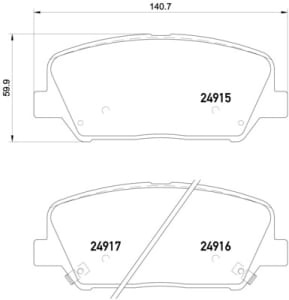 Placute de frana - tuning, fata, Aprobate pentru uz public: Yes, compatibil: HYUNDAI GENESIS, GRANDEUR, I30, VELOSTER; KIA CEE'D, CERATO III, CERATO KOUP III, OPTIMA, PRO CEE'D, STONIC 1.0-3.8 01.08-