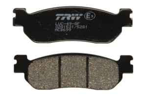 Plăcuțe frână față/spate, utilizare: offroad/route/scooters, material: organic, 30,95x96,6x9mm compatibil: ITALJET JUPITER; LINHAI MAIN STREET, MONARCH; YAMAHA TW, XG, YP, YZF-R1 125-1000 1999-2016