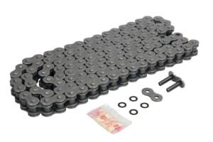 Lanț transmisie 525 VX3 intarit, număr zale: 124, etanșare: X-RING, oțel, tip prindere: rivet point, compatibil: HONDA CBF, CRF, XR, XRV; TRIUMPH TIGER 600-1000 1988-2020