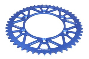 Pinion spate aluminium, tip lanț: 520, număr dinți: 49 (blue)