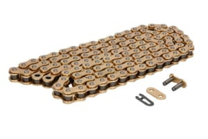 Lanț transmisie 520 ERT3 intarit, număr zale: 118, etanșare: Non-o-ring, auriu, tip prindere: pin, compatibil: HUSQVARNA CR, FC, FE, FR, FS, TC, TE, TX, WR, FX; KTM EXC, EXC-E 125-690 1984-2020