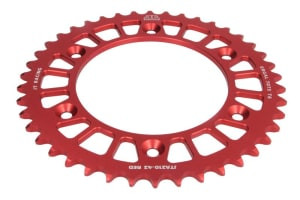 Pinion spate aluminium, tip lanț: 520, număr dinți: 42 (roșu), compatibil: HONDA CRM 250 1997-1999