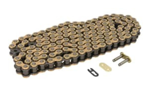 Lanț transmisie 428 NZ intarit, număr zale: 136, etanșare: Non-o-ring, negru/auriu, tip prindere: pin, compatibil: APRILIA RS4; HUSQVARNA SMR, SMS4-TE; YAMAHA TDR 125 1989-2017