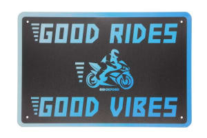 Plăcuță garaj, size: 200; 300mm, sign/digit: Good Vibes, material: metal
