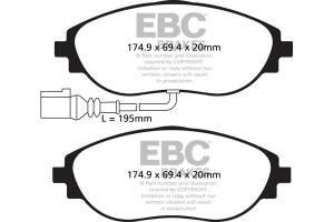 Placute de frana - tuning Yellow Stuff, Aprobate pentru uz public, fata compatibil: AUDI A3, Q2, Q3, TT; CUPRA ATECA, FORMENTOR, LEON, LEON SPORTSTOURER; SEAT ALHAMBRA, LEON, LEON SC, LEON ST 1.0-3.6 02.08-