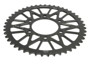Pinion spate aluminium, tip lanț: 520, număr dinți: 47 (negru), compatibil: Kawasaki ER-6, Versys, ZX-6R 98-, ZX-7/ZX-9 94-03, Z750/800/900/1000, ZX-10R