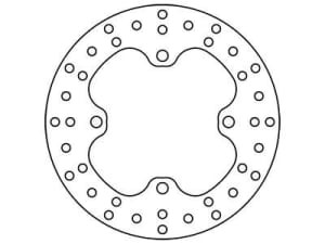 Disc frână fix față/spate, 220/105x4mm 4x125mm, diametru gaură de centrare 10,5mm, spacing 0 compatibil: HONDA NES 125/125 (Dylan)/125i/125i (Scoopy)/150/150i/250L/250R/400/400 (KSF)/400 (Quadsport)/4