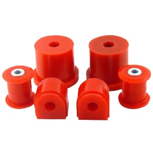 Set suport trapez bucsa suspensie din poliuretan (6pcs, fata, Stanga/Dreapta, inner diameter 22mm) compatibil: AUDI A3, TT; SEAT ALTEA, ALTEA XL, LEON, TOLEDO III; VW GOLF V, PASSAT B6, TIGUAN, TOURAN 02.03-07.18