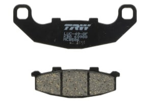 Plăcuțe frână față/spate, utilizare: offroad/route/scooters, material: organic, 38,7x106,1x7,6mm compatibil: KAWASAKI GPX, GPZ, KR, KR-1, XANTUS, ZR, ZX-4, ZXR; SUZUKI GSX, RGV 250-1250 1987-2004