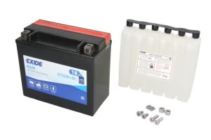 Baterie AGM/Dry charged with acid/Starting (limited sales to consumers) EXIDE 12V 18Ah 270A L+ Maintenance free electrolyte included 175x87x155mm Dry charged with acid YTX20H-BS fits: HARLEY DAVIDSON