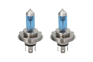 Bec halogen, 2pcs, H4, Ultra White, 12V, max. 60W, light colour white, max. 5000K, socket type P43T, uz pe circuit, contains 2 cores
