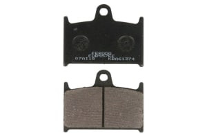 Plăcuțe de frână față, utilizare: road-small motorcycle/scooters, material: eco friction-EF, 70x56x8,8mm compatibil: SUZUKI GSF, GSX-R, RF; TRIUMPH DAYTONA, ROCKET, SPEED FOUR 600-2300 1988-2015