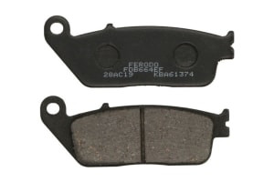 Plăcuțe de frână inferior/spate, utilizare: road-small motorcycle/scooters, material: eco friction-EF, 102,1x102,1x9,8mm compatibil: BMW C; CAGIVA NAVIGATOR; DAELIM ROADWIN, VL; HONDA CB 125-1811 1990-2019