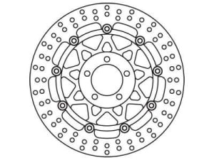 Disc frână flotant față, 300/61x5mm 5x81mm, diametru gaură de centrare 10,5mm, spacing 13,5 compatibil: KAWASAKI GPZ 1000/1100/1100 (ABS)/1200 (Ninja)/250/400/400L/400R H2/550 (Zephyr)/600 (Ninja)/600