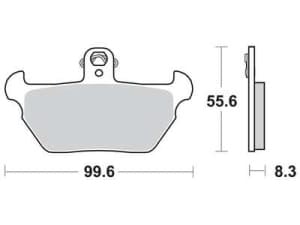Plăcuțe frână față, utilizare: route, material: sinter-SV, 55,6x99,6x8,3mm compatibil: BMW K, R 800/1000/1100 1990-1998