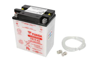 Baterie Acid/Starting YUASA 12V 14,7Ah 175A L+ Maintenance 134x89x166mm Dry charged without acid required quantity of electrolyte 0,9l YB14-A2 fits: ARCTIC CAT ALTERRA 200-1150 1969-2017