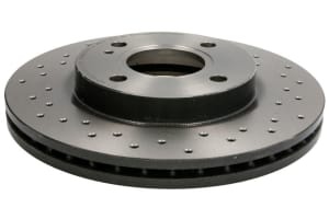 Disc de frana, BREMBO Xtra, 1pcs, Perforat, fata ; Stanga/Dreapta, outer diameter 258 mm, thickness 23 mm, compatibil: FORD FIESTA VI, KA+ III 1.0-1.6D 06.08-